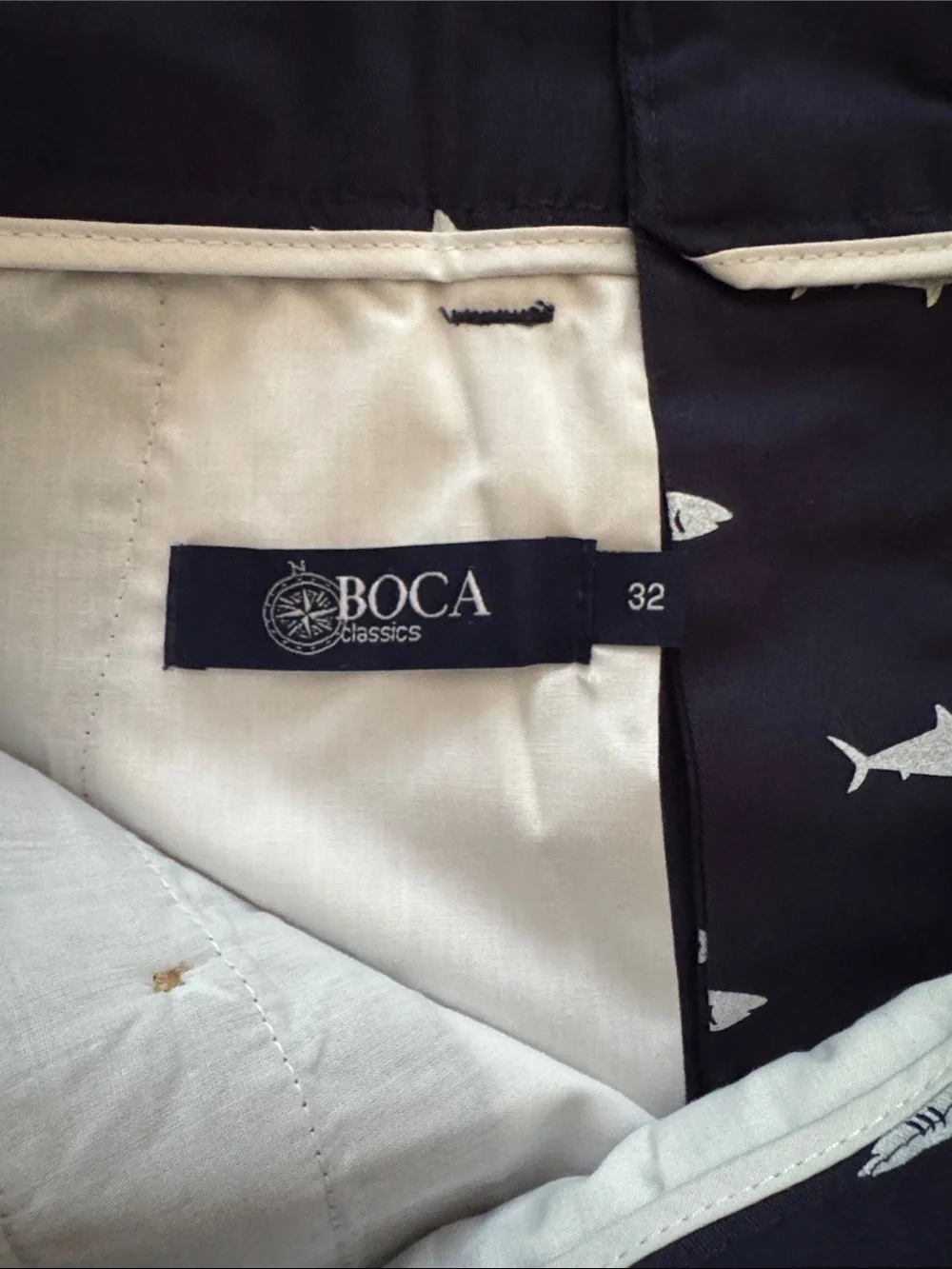 Boca Classics Shorts - Shark Print - Men’s Size 32